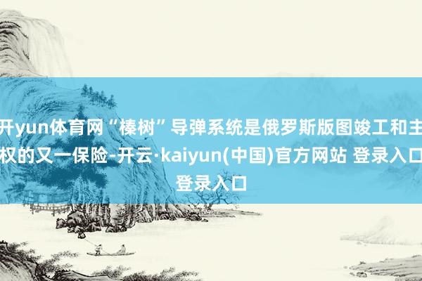 开yun体育网“榛树”导弹系统是俄罗斯版图竣工和主权的又一保险-开云·kaiyun(中国)官方网站 登录入口