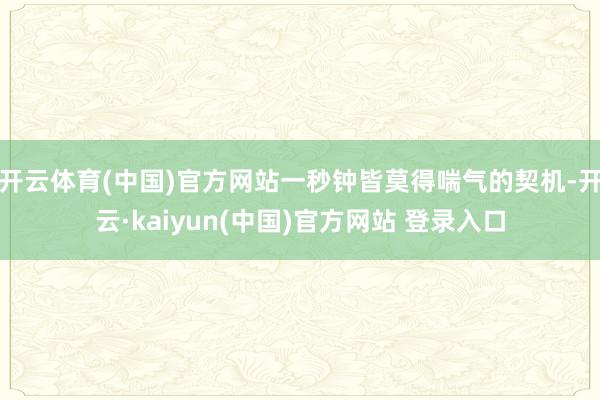 开云体育(中国)官方网站一秒钟皆莫得喘气的契机-开云·kaiyun(中国)官方网站 登录入口