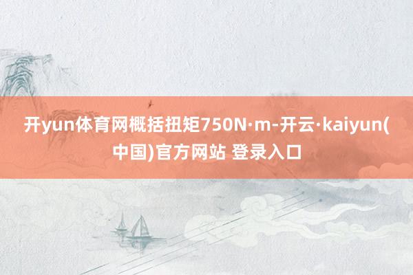 开yun体育网概括扭矩750N·m-开云·kaiyun(中国)官方网站 登录入口