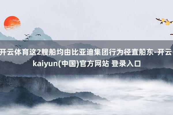 开云体育这2艘船均由比亚迪集团行为径直船东-开云·kaiyun(中国)官方网站 登录入口