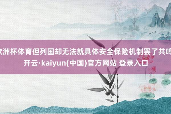 欧洲杯体育但列国却无法就具体安全保险机制罢了共鸣-开云·kaiyun(中国)官方网站 登录入口