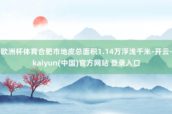 欧洲杯体育合肥市地皮总面积1.14万浮浅千米-开云·kaiyun(中国)官方网站 登录入口