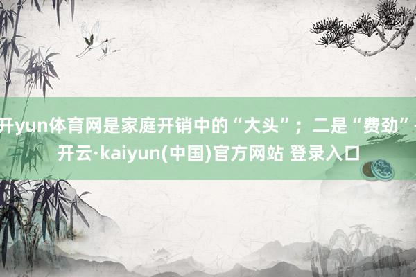 开yun体育网是家庭开销中的“大头”；二是“费劲”-开云·kaiyun(中国)官方网站 登录入口