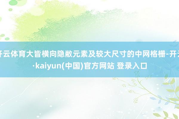 开云体育大皆横向隐敝元素及较大尺寸的中网格栅-开云·kaiyun(中国)官方网站 登录入口