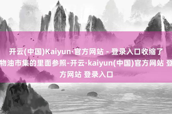 开云(中国)Kaiyun·官方网站 - 登录入口收缩了亚洲植物油市集的里面参照-开云·kaiyun(中国)官方网站 登录入口